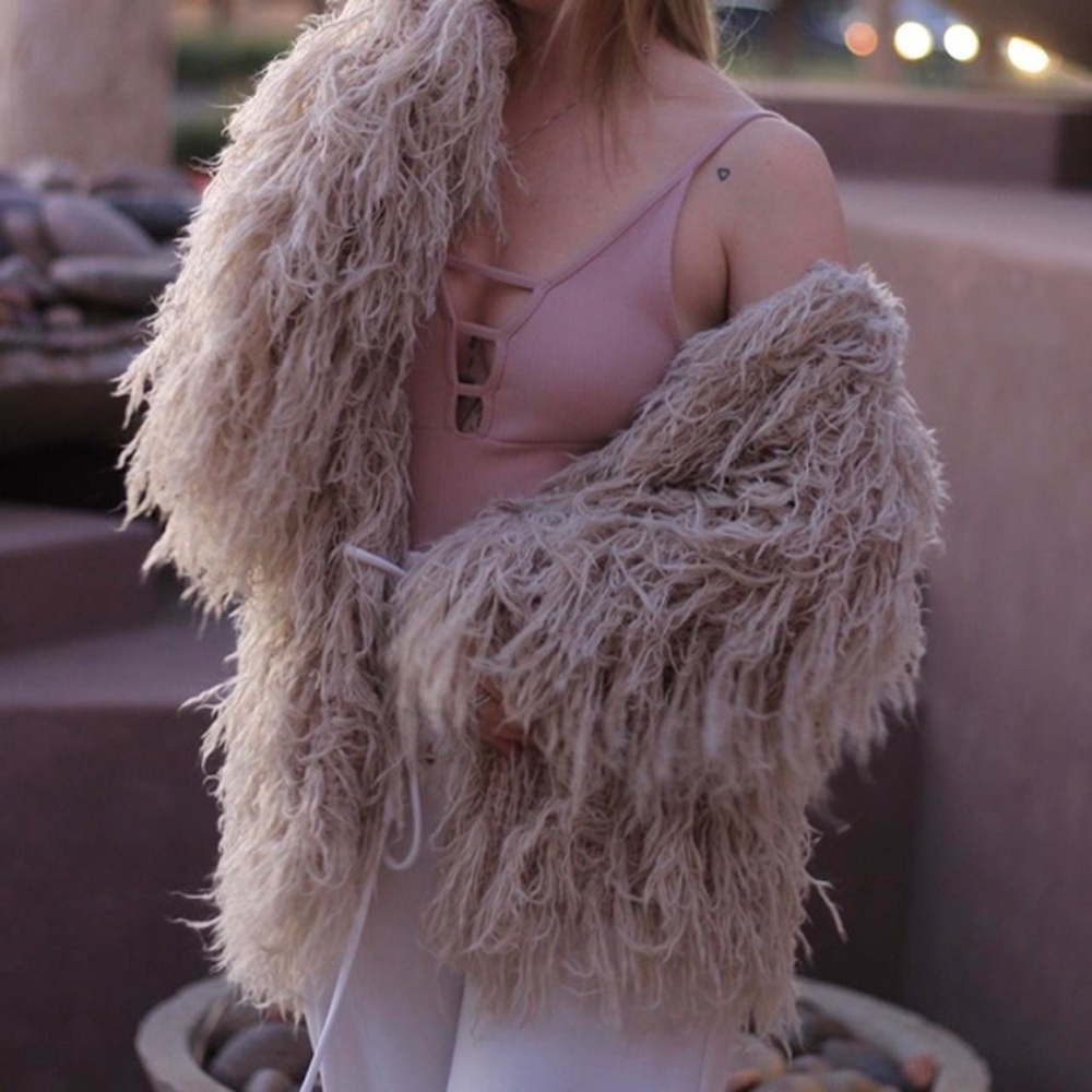Shaggy free people jacket.